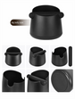 Wide Base Espresso Knock Box Coffee Grounds Waste Bin with Anti-Slip Pad and Rubber Bar for Home Baristas