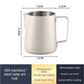 350ml Stainless Steel Milk Frothing Pitcher Pointed Spout Steaming Jug with Measurement Marks for Latte Art Home Baristas White