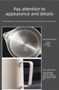 600ml Stainless Steel Milk Frothing Pitcher Pointed Spout Steaming Jug with Measurement Marks for Latte Art Home Baristas White