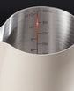 350ml Stainless Steel Milk Frothing Pitcher with Latte Art Pen Pointed Spout Steaming Jug Set for Home Baristas White