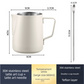 350ml Stainless Steel Milk Frothing Pitcher Pointed Spout Steaming Jug with Measurement Marks for Latte Art Home Baristas White