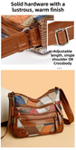 Lightweight Contrast Color Patchwork Shoulder Bag - Multi-Zipper Large Capacity PU Leather Satchel for Women(Style 2)