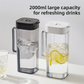 Black 2000ML Leak-Proof Flip-Top Cool Water Pitcher for Refrige Door - Cold/Heat-Resistant Stylish Iced Tea Fruit Infuser Kettle