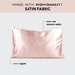 1-Pair Black Luxury Satin Silk Pillowcase for Hair and Skin - Smooth Cooling Pillow Cover with Envelope Closure - Queen (20x30")