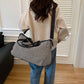 Black Large Capacity Knitted Travel Bag with Shoe-Zone - Weekend Overnight & Carry-on Gym Bag