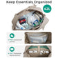 42L Khaki Tennis & Pickleball Expandable Tote Bag wIth Shoe-Zone & Bottle Side Pocket - Waterproof Gym Bag for Racquets & Paddles