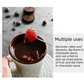 White European Style Ceramic Chocolate & Cheese Melter Set - 200ml Mini Melting Mug & Fork