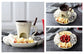 White European Style Ceramic Chocolate & Cheese Melter Set - 200ml Mini Melting Mug & Fork