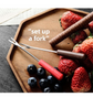 White European Style Ceramic Chocolate & Cheese Melter Set - 200ml Mini Melting Mug & Fork