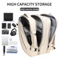Black Expandable Travel Laptop Backpack with USB Charging Port - Waterproof Nylon Business Bag with 11cm Depth Extension (45x32cm)