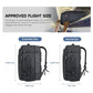 Black Expandable 17-Inch Laptop Travel Backpack with USB Port - Durable TSA Friendly Carry-on Luggage Bag