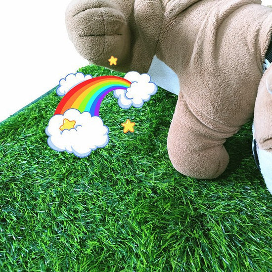 S Size Realistic Artificial Grass Dog Potty Pad - Indoor/Outdoor Pet Training Turf, Easy to Clean PE & TPR Material