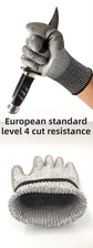 2-Pair Grey Level 5 Cut Resistant Work Glove - Anti-Abrasion & Anti-Puncture Protective Gloves (M Size)