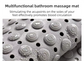 2-Pack Grey Eco-Friendly Bath Mat with Massage Points - Anti-Slip Suction Cup Safety Bathroom Rug (S Size 68.5X34x2 CM)