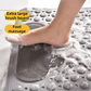 Khaki Eco-Friendly Bath Mat with Massage Points - Anti-Slip Suction Cup Safety Bathroom Rug (M Size 75.5X44x2 CM)