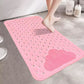 Pink Eco-Friendly Bath Mat with Massage Points - Anti-Slip Suction Cup Safety Bathroom Rug (M Size 75.5X44x2 CM)