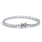Sliver Bling Heart Tennis Bracelet for Women with Micro-Paved Heart Zirconia - Romantic Couple&
