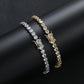 Sliver Bling Heart Tennis Bracelet for Women with Micro-Paved Heart Zirconia - Romantic Couple&