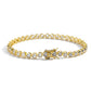 Gold Bling Heart Tennis Bracelet for Women with Micro-Paved Heart Zirconia - Romantic Couple&