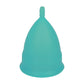 2PCS Reusable Medical Grade Silicone Menstrual Cup(XS Size) & 2PCS Matching Sterilizer Box - Microwave Safe Disinfector Case, Heat Resistant 130°C (Blue Set)
