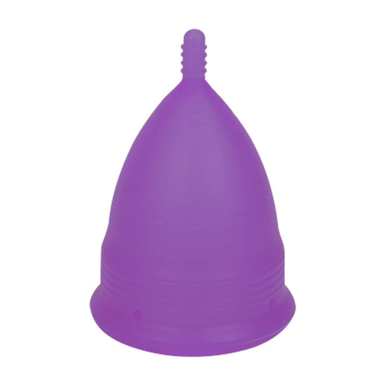2PCS Reusable Medical Grade Silicone Menstrual Cup(XS Size) & 2PCS Matching Sterilizer Box - Microwave Safe Disinfector Case, Heat Resistant 130°C (Purple Set)