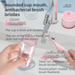 Blue Portable 2-in-1 Travel Toothbrush/Toothpaste Organizer & Mouthwash Cup - Lightweight and Durable Crystal Clear PC Material