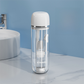 White Portable 2-in-1 Travel Toothbrush/Toothpaste Organizer & Mouthwash Cup - Lightweight and Durable Crystal Clear PC Material