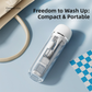 White Portable 2-in-1 Travel Toothbrush/Toothpaste Organizer & Mouthwash Cup - Lightweight and Durable Crystal Clear PC Material