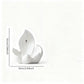 White Zen Lotus Waterfall Backflow Aroma Diffuser - Premium Elegant Resin Craft for Meditation & Yoga, 10cm Compact Design