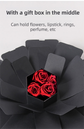 Black Hexagon 4-Layer 12-Pocket Explosion Gift Box(Finished) - Creative Handmade Photo Album & Scrapbook for Anniversaries & Birthdays