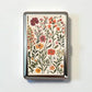 Retro Metal Card Cash & Cigarette Case with Fixed Clip - Flower Artistic Slim Wallet (10.3X6X2cm)