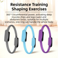 Blue Professional Pilates Ring & Yoga Ball Set - Multipurpose Home Fitness Equipment for Whole-Body Core Training & Pelvic Floor Strengthening