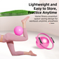 Blue Professional Pilates Ring & Yoga Ball Set - Multipurpose Home Fitness Equipment for Whole-Body Core Training & Pelvic Floor Strengthening