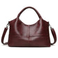 Red Retro Soft PU Leather Handbag for Women - Trendy Large Capacity Daily Crossbody Bag with Detachable Shoulder Strap