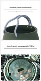 Khaki 1L Portable Collapsible Camping Kettle - Food-Grade Silicone Body with 304 Stainless Steel Base, Compatible with Induction & Gas Stoves