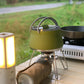 Dark Green 1L Portable Collapsible Camping Kettle - Food-Grade Silicone Body with 304 Stainless Steel Base, Compatible with Induction & Gas Stoves