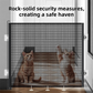 78X150CM Black Retractable Mesh Safety Gate for Pets & Babies - Scratch-Resistant Indoor/Outdoor Security Barrier, No-Drill Installation