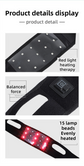 Breathable V-Line Chin Strap with 15 high-intensity Red-Light LEDs for Facial Firming & Skin Rejuvenation