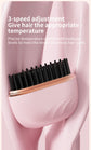 Black Cordless Portable Hair Straightening & Curling Brush - Plant Protein Coating for Hair Protection, 30s Fast Heating & Dual Anti-Scald