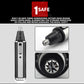 4-in-1 Portable Electric Grooming Kit for Men with Nose / Beard / Body Hair & Hair Clipper Heads - Quiet & USB Rechargeable, Waterproof Stainless Steel Blades