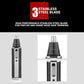 4-in-1 Portable Electric Grooming Kit for Men with Nose / Beard / Body Hair & Hair Clipper Heads - Quiet & USB Rechargeable, Waterproof Stainless Steel Blades