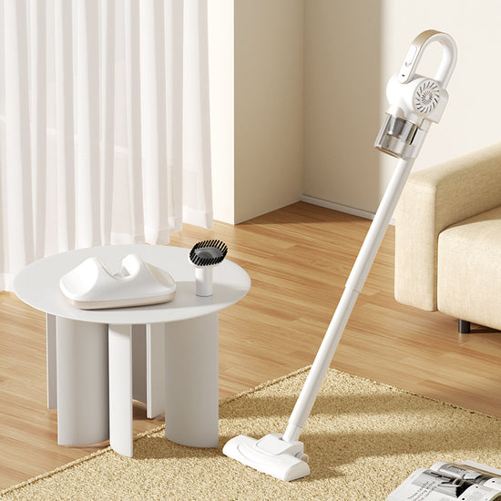 White 3-Head Cordless Handheld UV Mite Remover Set with Floor & Mite Head - 11KPA Powerful Suction & 8000 Times/Min High-Frequency Vibration for Carpet & Mattress, Type-C Rechargeable
