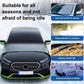 Black-Orange Magnetic Car Windshield Protector with 6 Magnets & 4 Secure Straps and Reflective Safety Strips - Durable Frost & Ice Cover for All-Weather Protection (Sun, Rain, Snow, Dust)