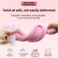 Pink Adjustable Silicone Neck Brace with High-Elastic Memory Foam & V-Shape - Prevent Forward Head Tilt and Posture Correction