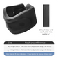 Black Adjustable Cooling Jelly Core Neck Brace with Washable Cover - 3D Hollow Cervical Collar for Posture & Forward Head Correction (M Size)