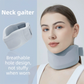 Black Adjustable Cooling Jelly Core Neck Brace with Washable Cover - 3D Hollow Cervical Collar for Posture & Forward Head Correction (M Size)