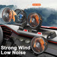 3-in-1 Powerful Car Triple Head Fan (12V Lighter Power) - Quiet Cooling Fan Integrated Aromatherapy & Number Plate, with 360° Rotation & 130cm Long Cord