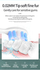 Black Smart Sonic Electric Toothbrush Kit with 4 Heads & Travel Case - 6 X Cleaning Modes and High-Frequency Vibration with Soft Protective Bristles