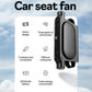 Black Cordless Dual-Turbo Car Seat Cooling Fan with Velcro Mount - Powerful 3-Speed Backrest Ventilation, Adjustable Airflow Angle & Hair-Safe Design