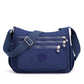 Dark Blue Versatile Nylon Multi-Pocket Crossbody Bag - Lightweight Casual Travel Purse, Waterproof Horizontal Square Design